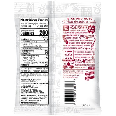 Diamond Pine Nuts - 2.25oz: Unsalted