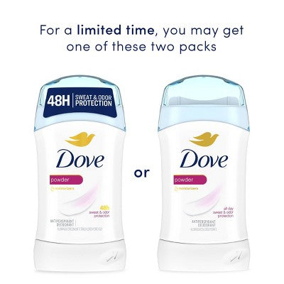 Dove Beauty Powder 48-Hour Invisible Solid Antiperspirant & Deodorant Stick - 1.6oz