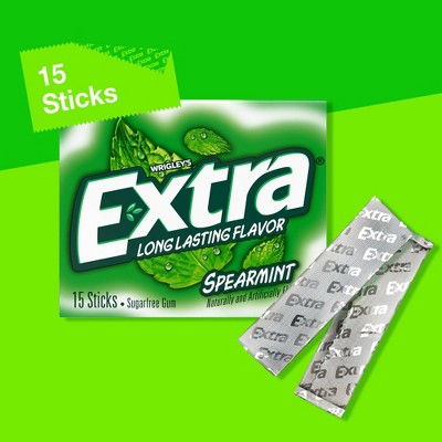 Extra Spearmint Sugar-Free Chewing Gum - 15ct