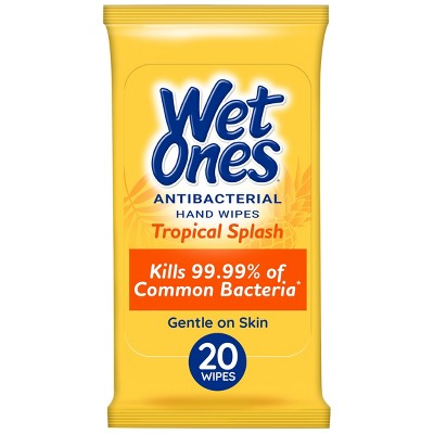 Wet Ones Antibacterial Hand Wipes Travel Pack - Tropical Splash - 20ct
