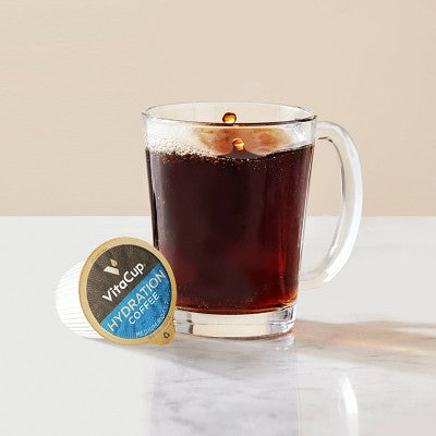VitaCup Hydration Coffee Pods w/ Electrolytes & Magnesium Medium Roast Coffee - 36ct: Compatible With Keurig, Arabica Beans, Vietnamese, Ethiopian