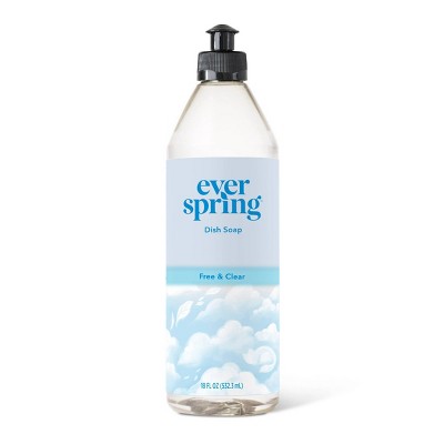 Free & Clear Liquid Dish Soap - 18 fl oz - Everspring™
