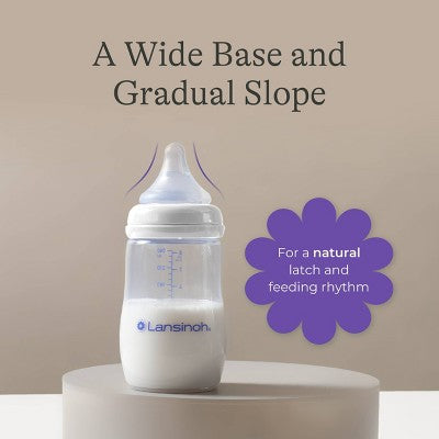 Lansinoh Anti-Colic Baby Bottles with Nipples - 3pk