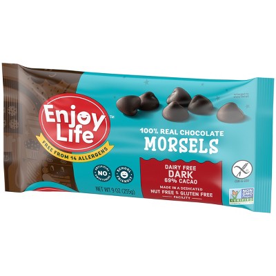 Enjoy Life Dark Chocolate Dairy Free Vegan Baking Morsels - 9oz