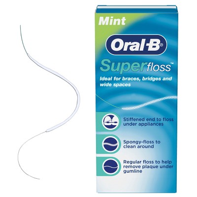 Oral-B Mint Super Floss Pre-Cut Strands - 50ct