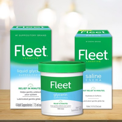 Fleet Laxative Saline Enema for Adult Constipation - 4.5 fl oz/ 4ct