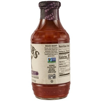 Stubb's Sticky Sweet BBQ Sauce - 18oz