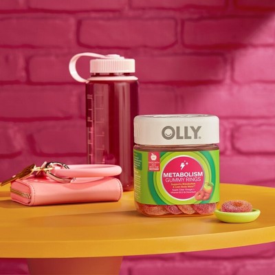 OLLY Metabolism Gummy Rings with Apple Cider Vinegar, Vitamin B12 & Chromium - Apple - 30ct