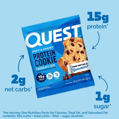 Quest Nutrition 15g Protein Cookie - Chocolate Chip Cookie - 8ct