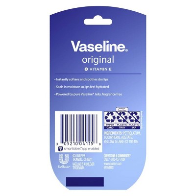 Vaseline Lip Therapy Fragrance free Original Twin Pack - 2ct/0.5oz