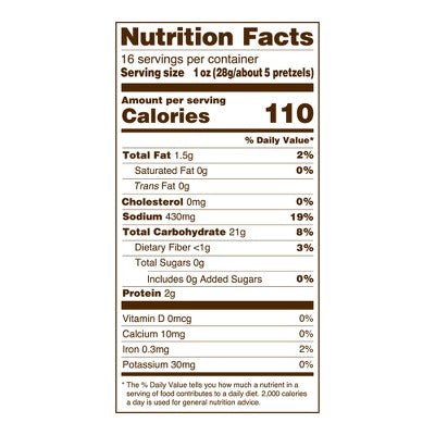 Utz Sourdough Specials Extra Dark Pretzels - 16oz: Tree Nut Free