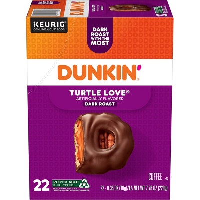 Dunkin’ Turtle Love Dark Roast Coffee - Keurig K-Cup Pods - 22ct