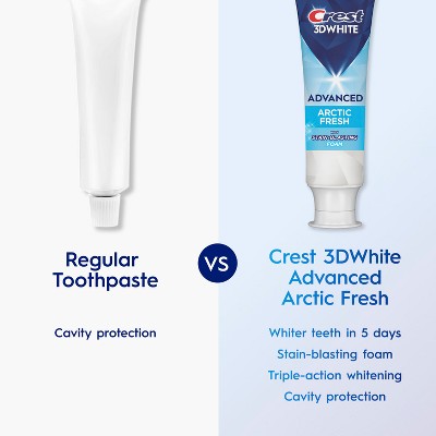Crest 3D White Advanced Teeth Whitening Fluoride Toothpaste - Arctic Fresh - 3.3oz/2pk