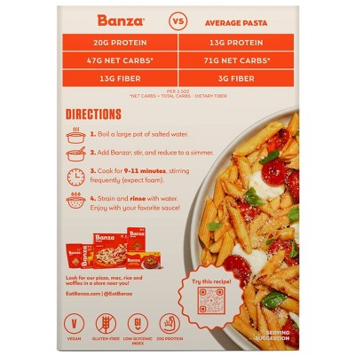 Banza Gluten Free Chickpea Penne - 8oz: Certified Vegan