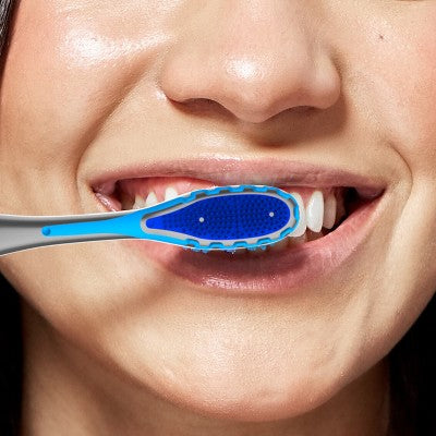 Colgate 360 Advanced Floss-Tip Manual Toothbrush - Medium