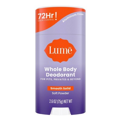 Lume Whole Body Women's Smooth Solid Deodorant Soft Powder Scent - Aluminum-Free 2.6oz