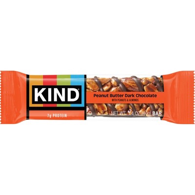 KIND Protein Bars Peanut Butter Dark Chocolate + Protein Nutrition Snacks - 16.8oz/12ct: Cholesterol Free, Gluten-Free