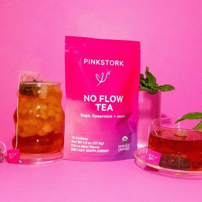 Pink Stork No Flow Herbal Supplement Tea - 15ct/1.3oz