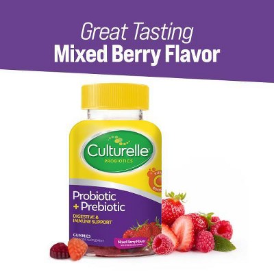 Culturelle Probiotic Gluten Free Gummies for Men and Women - Berry - 52ct