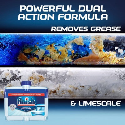 Finish Fight Grease and Limescale Liquid Dishwasher Hygienic Cleaner - 8.45 fl oz