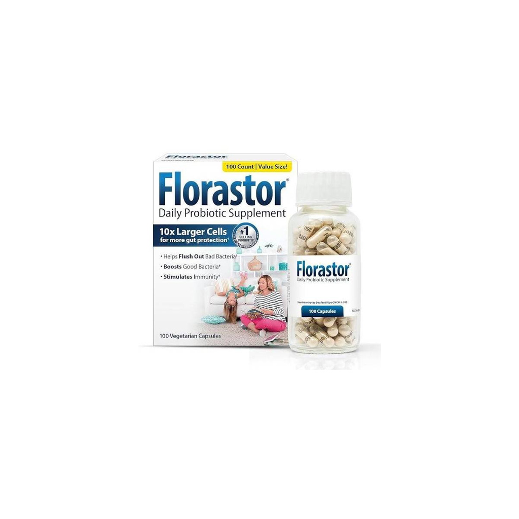 Florastor Daily Digestive Probiotic Capsules - 100ct