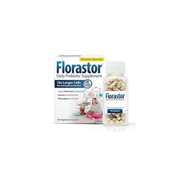 Florastor Daily Digestive Probiotic Capsules - 100ct