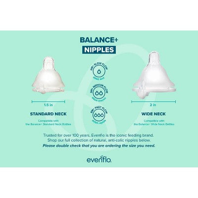 Evenflo 6pk Balance Wide-Neck Anti-Colic Baby Bottles - 5oz