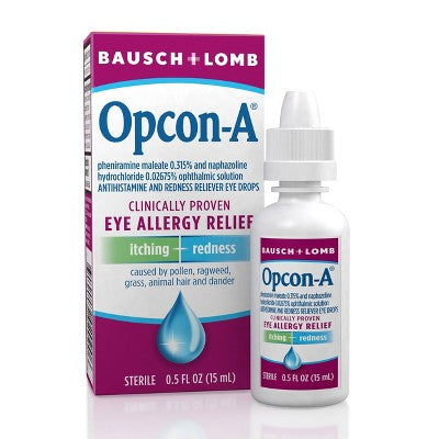 Opcon-A Allergy Eye Drops for Itch and Redness Relief - 0.5 fl oz