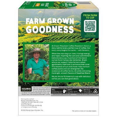 Green Mountain Coffee Breakfast Blend Keurig K-Cup Coffee Pods