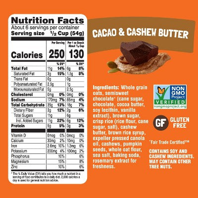 Bear Naked Gluten Free Cacao and Cashew Butter Crunch Granola - 11oz