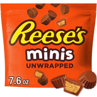 Reese's Minis Milk Chocolate Unwrapped Peanut Butter Cups Candy - 7.6oz