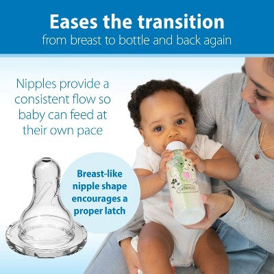Dr. Brown's Anti-Colic Options+ Narrow-Neck Baby Bottle - 8 fl oz/2pk