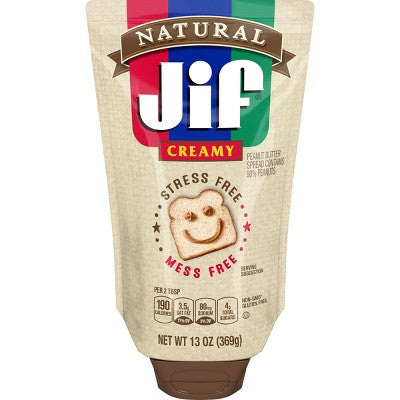 Jif Squeeze Creamy Peanut Butter Spread - 13oz