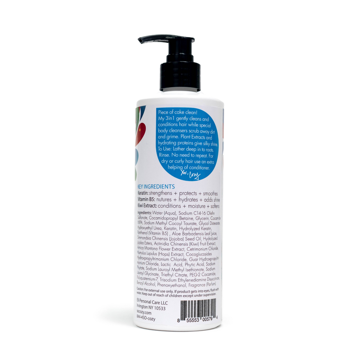 SoCozy Kids' 3-in-1 Shampoo + Conditioner + Body Wash, 16 fl oz