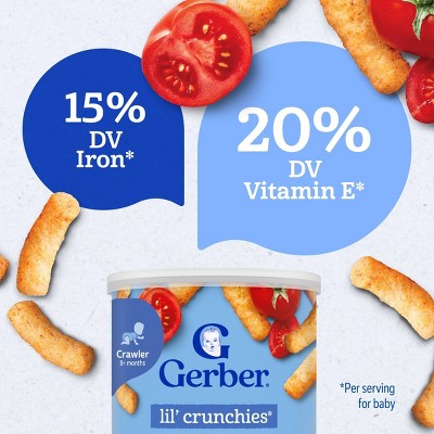 Gerber Lil' Crunchies Garden Tomato Puffs Baby Snacks - 1.48oz