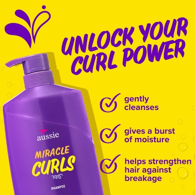 Aussie Paraben-Free Miracle Curls Shampoo with Coconut and Jojoba Oil