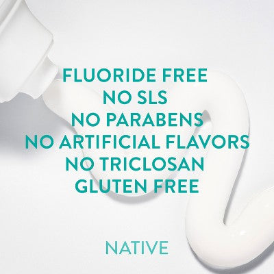 Native Premium Whitening Wild Mint & Peppermint Oil Fluoride Free Toothpaste - 4.1 oz