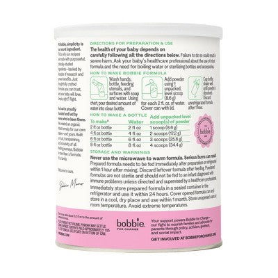 Bobbie Organic Gentle Infant Formula - 14.1oz