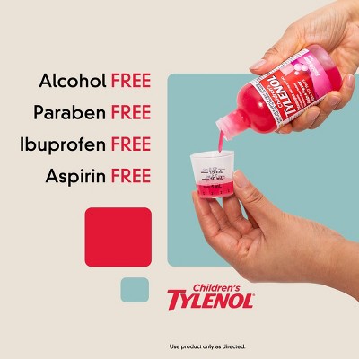 Children's Tylenol Pain + Fever Relief Liquid - Acetaminophen - Bubble Gum - 4 fl oz