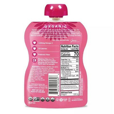 Mamma Chia Strawberry Lemonade Squeeze Vitality Snack Pouches - 14oz/4pk