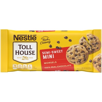 Nestle Toll House Semi-Sweet Chocolate Mini Chocolate Chips for Cookie Baking - 10oz: Gluten-Free, Sodium Free