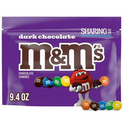 M&M's Dark Chocolate Sharing Size Chocolate Candies Pouch - 9.4oz
