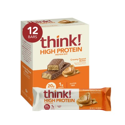 think! High Protein Creamy Peanut Butter Bars