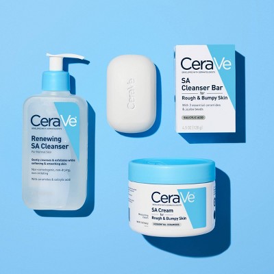 CeraVe SA Face Wash Salicylic Acid Cleanser with Hyaluronic Acid and Niacinamide