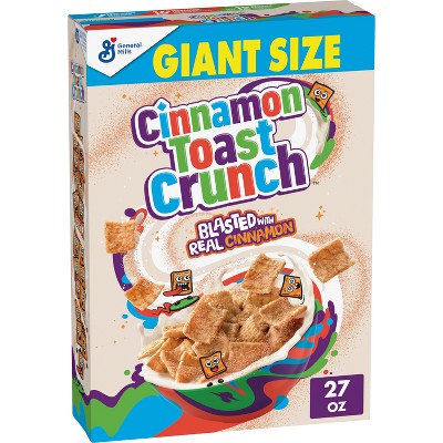 General Mills Cinnamon Toast Crunch Breakfast Cereal - 27oz: No Artificial Flavors, Whole Grain