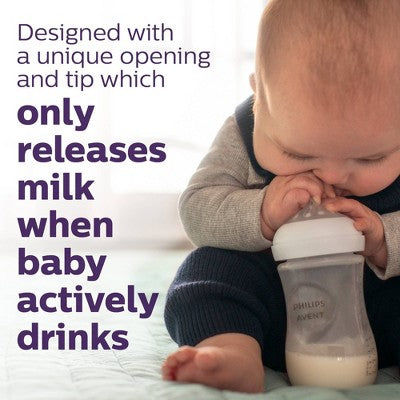 Philips Avent Glass Natural Bottle with Natural Response Nipple Baby Set - 7pc