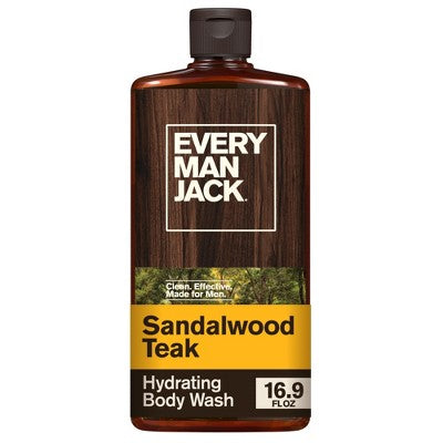 Every Man Jack Sandalwood Teak Hydrating Men's Body Wash - 16.9 fl oz