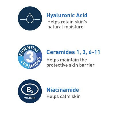 CeraVe Foaming Facial Cleanser for Oily Skin, Hyaluronic Acid, Ceramides, Niacinamide, Fragrance Free, Oil Control Face Wash, 16 fl oz
