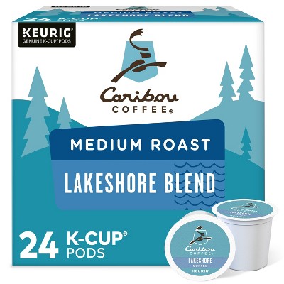 Caribou Coffee Lakeshore Blend Keurig K-Cup Coffee Pods - Medium Roast - 24ct