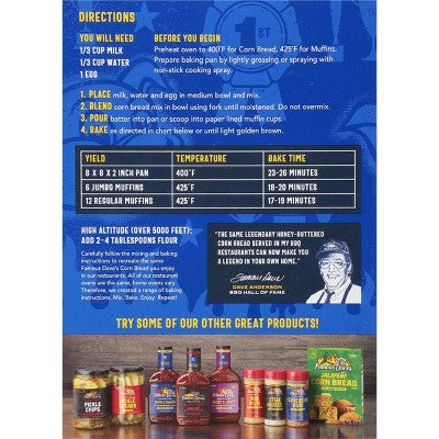 Famous Dave's Cornbread Mix - 15oz